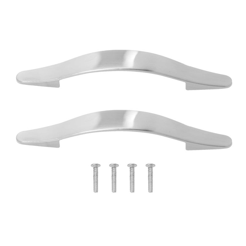 Brushed Stainless Steel Cabinet Handles 6 Inch 2pcs Bow Shape Drawer Pulls - Image 2