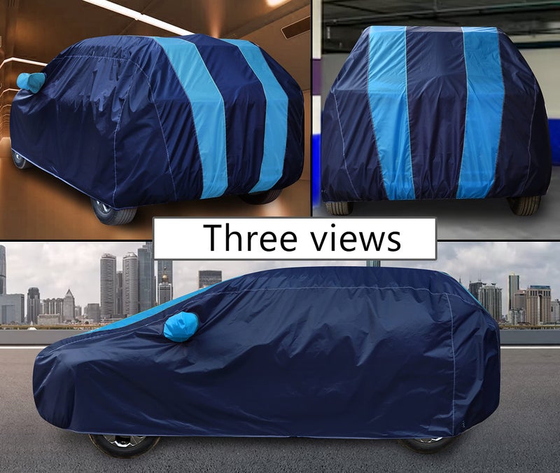 Auto Hub Car Cover Compatible with Maruti S-Presso with Mirror Pocket, Water Resistant, Triple Stitched, S-Presso Car Cover, Navy-Blue - Image 4