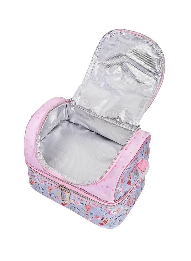 Eazy Kids - Eazy Kids Dual Compartment Lunch Bag Love - Pink - Image 1