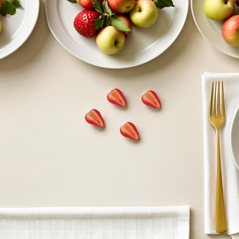 20 Pieces Artificial Strawberry Slices Half Cut Red Plastic Fruit Decorations For Party Photography Props Table Centerpieces - Image 5