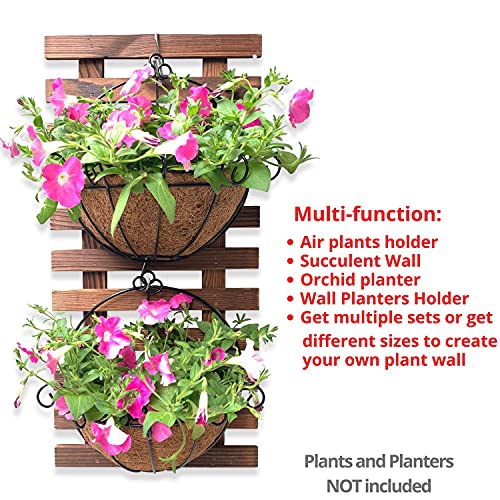 ShopLaLa Wall Planter - Wooden Hanging Planter for Indoor Plants, Plant Stand, Air Plant Succulent Holder, Vertical Garden. Large Wall Decor for Living Room, Room Decor for Teens, 60cm (23.6") - Image 5