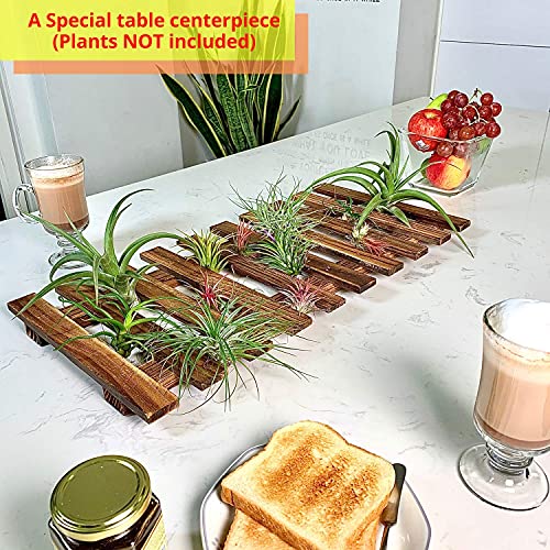 ShopLaLa Wall Planter - Wooden Hanging Planter for Indoor Plants, Plant Stand, Air Plant Succulent Holder, Vertical Garden. Large Wall Decor for Living Room, Room Decor for Teens, 60cm (23.6") - Image 4