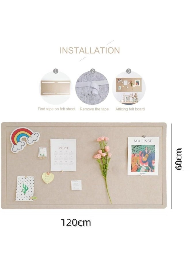 Foldable Large Felt Bulletin Board, Folding Cork Board Alternative, Decorative Picture Framed Display Board with 20 Rose Pins, Camel 60*120cm - pzsku/ZFA953774988D90B7239CZ/45/_/1723537527/8c52f0e0-b23c-40e2-a30a-b2ee25f7117f