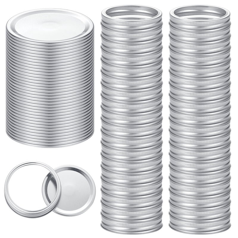 72Pcs Canning Lids with Rings Wide Mouth for Ball Kerr Jars  SplitType Metal Mason Jar Lids for Canning  100 Fit  Airtight for Regular Mouth Jars 36Lids36Rings for Wide Mouth