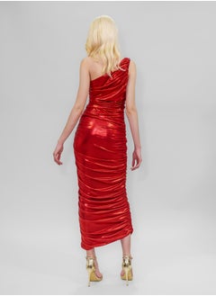 BITOLIA GALLERY Long Shiny Red Stretch Dress  - Image 2