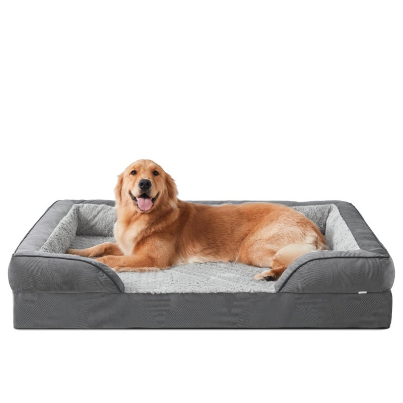 INVENHO Orthopedic Dog Beds Large Sized, XL Washable Dog Sofa with Egg-Crate Foam, Waterproof Lining and Non-Skid Bottom - Image 1