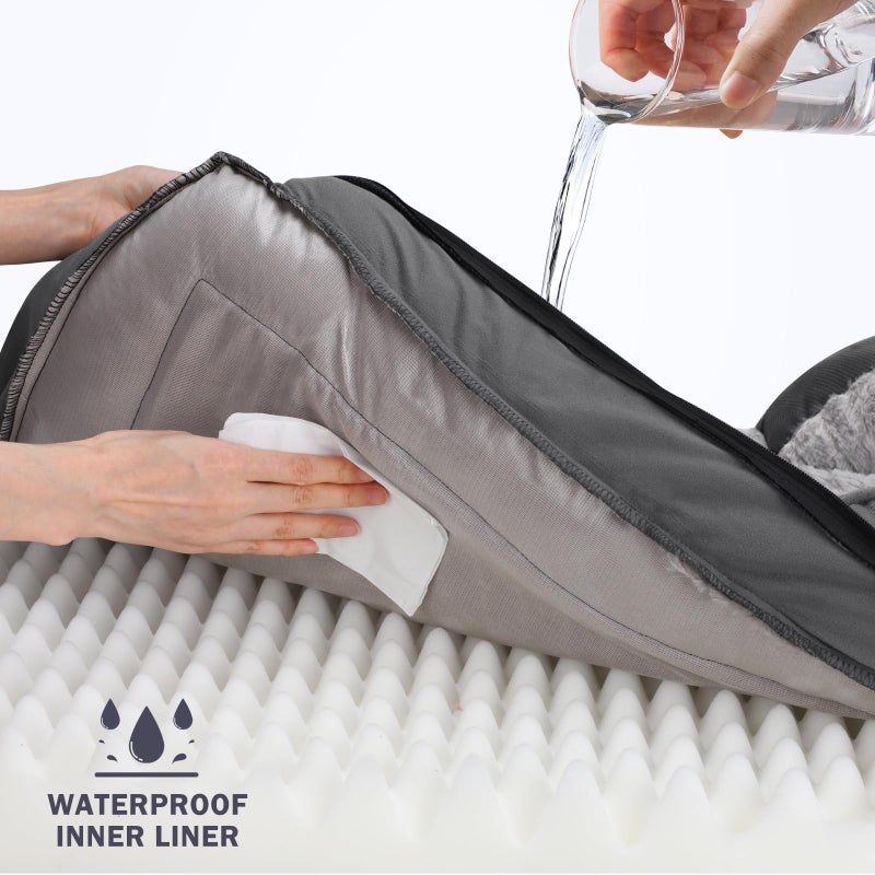 INVENHO Orthopedic Dog Beds Large Sized, XL Washable Dog Sofa with Egg-Crate Foam, Waterproof Lining and Non-Skid Bottom - Image 3