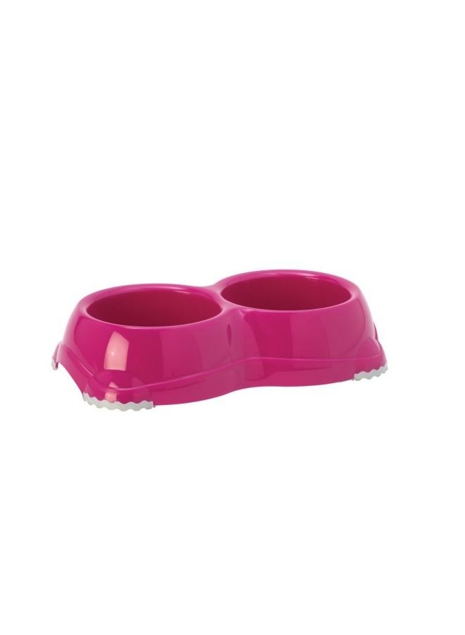 MODERNA Premium Quality Double Smarty Feeding Bowl For Pets Dark Pink - Image 2