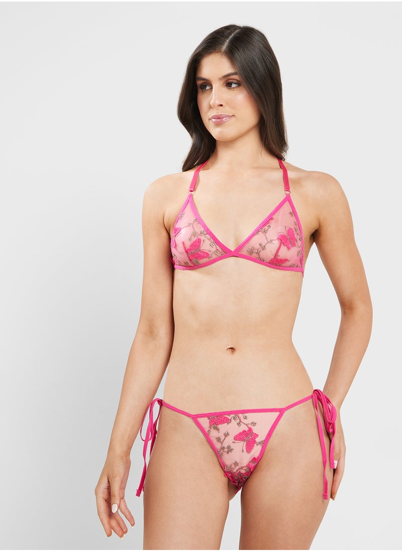 ELLA Sheer Print Bra & Brief  - Image 3