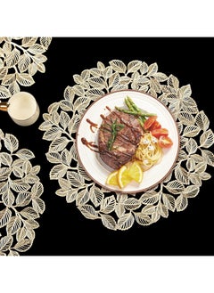 Generic 2 Pieces Round Tablecloths Gold  - Image 2