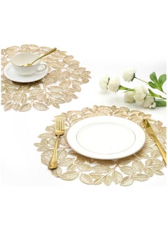 Generic 2 Pieces Round Tablecloths Gold  - Image 4