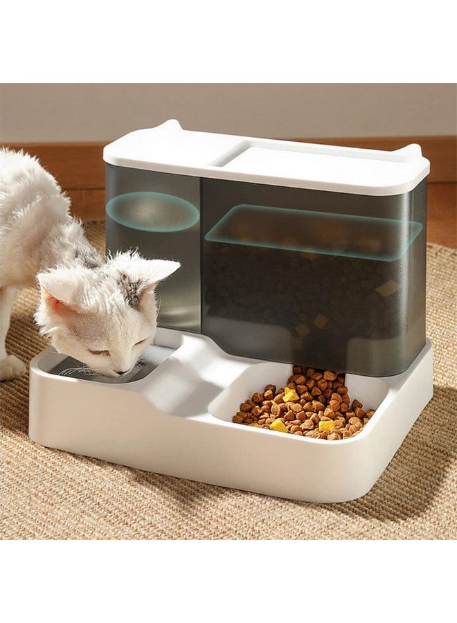 زيبويو موزع طعام ومياه أوتوماتيكي 2 في 1، تصميم الجاذبية، موزع طعام للقطط بسعة 3 لتر وموزع مياه للكلاب بسعة 1 لتر للكلاب الصغيرة والمتوسطة والكبيرة، والحيوانات الأليفة، والجراء، والقطط الصغيرة - Image 4