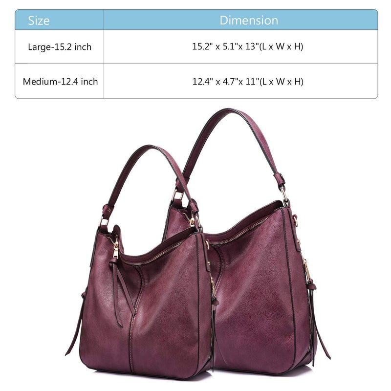 Realer Handbags for Women Large Designer Ladies Hobo bag Bucket Purse Faux Leather - Image 5