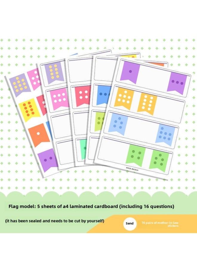 Kindergarten Class Number School District Adjacent District Corner Activity Games Homemade Children's Ring Creation Play Teaching Aids-Color:Number Of Neighbors-flag Style  - Image 1