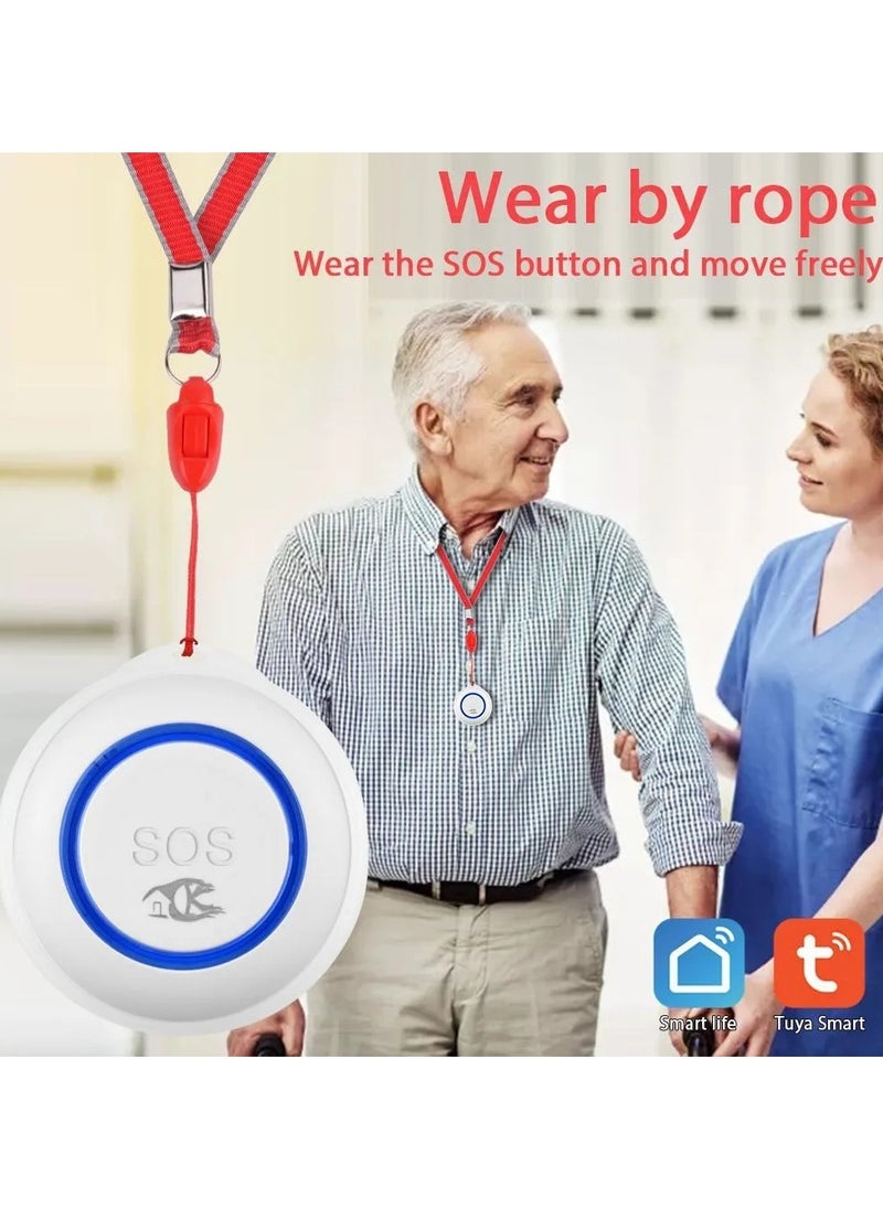 AROAQ - TUYA WiFi SOS Button Wireless SOS Emergency Button Alarm Home Burglar Alarm Sensor 2.4G SOS Senspr Panic Button Sos - Image 1