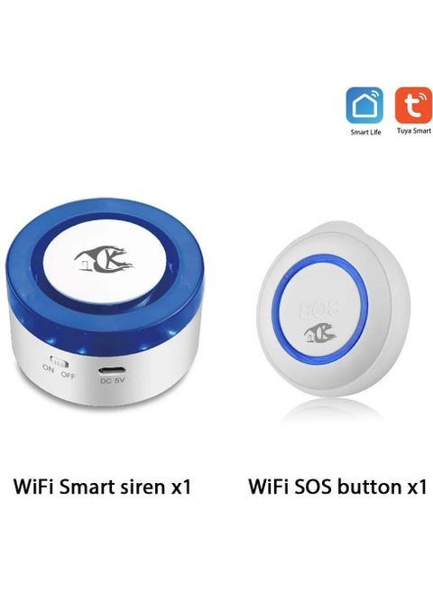 TUYA WiFi SOS Button Wireless SOS Emergency Button Alarm Home Burglar Alarm Sensor 2.4G SOS Senspr Panic Button Sos