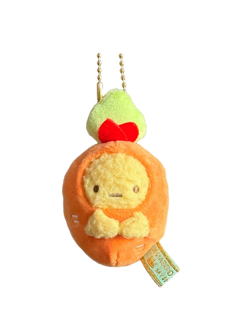 6cm Carrot Shrimp Pendant Keychain Cute Plush Doll School Bag Accessories Toy Keychain Boy Girl Gift  - Image 1