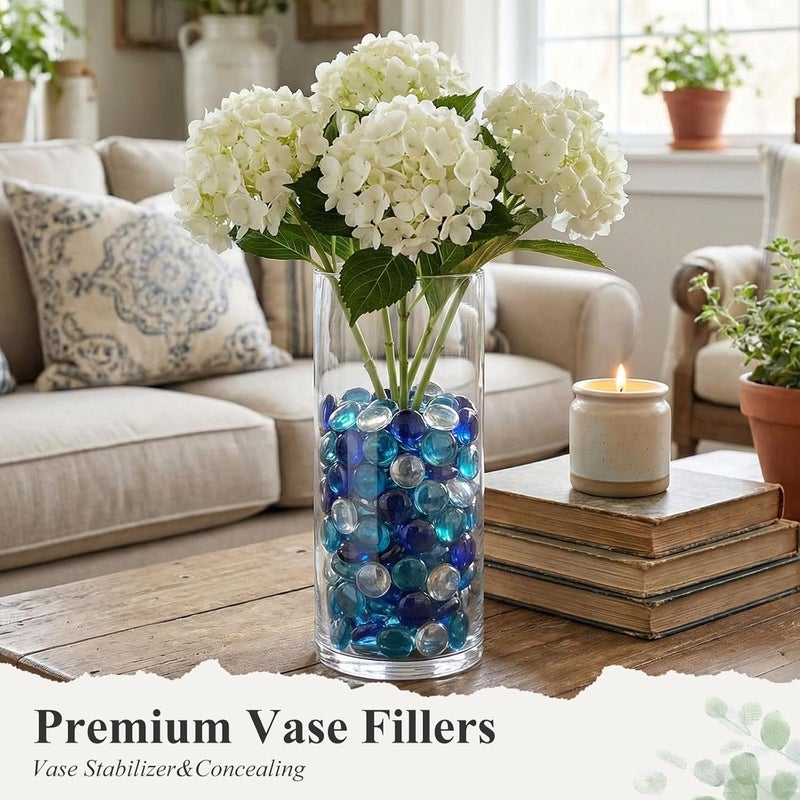 DomeStar clear marbles for vase filler glass gems for crafts clear beads for vases clear marbles - Image 3