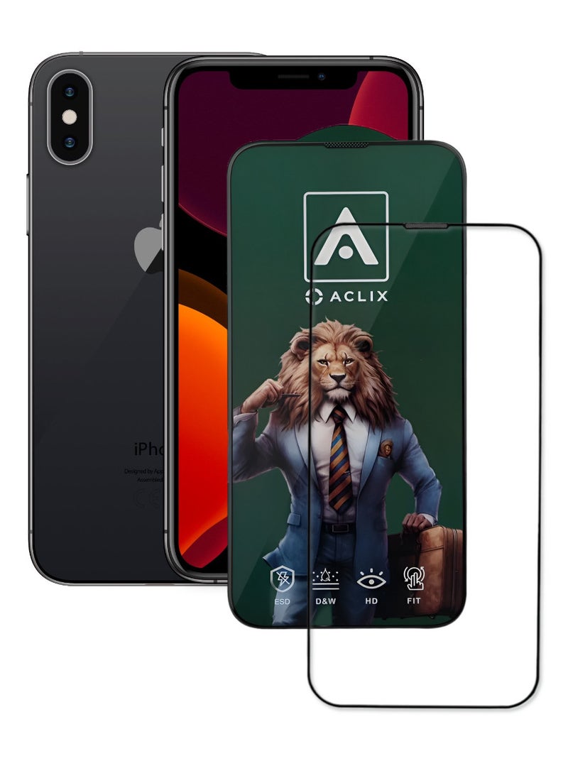 ACLIX Antistatic ESD Dustproof Premium Quality High Definition Tempered Glass Screen Protector Designed For  iPhone 10 - Image 1