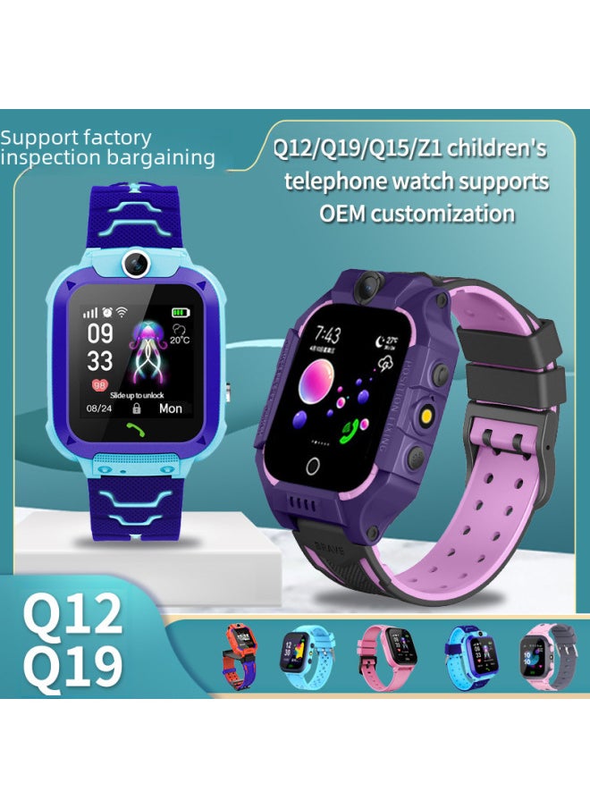 Generic Q19 Kids Smart Phone Watch Waterproof Camera Chat Call Mobile Primary School Students Genius Digital Wristband Gift-Color:Y92 Pink 2g Version  - Image 2