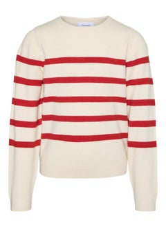 Vero Moda Girl Kids Stripe Crew Neck Sweatshirt  - Image 3
