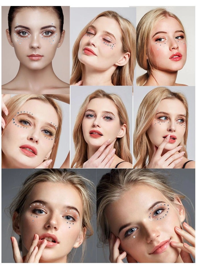 Self-adhesive rhinestone face and body tattoo stickers, sparkling crystal stones, suitable for face, body and nail decoration - Image 2