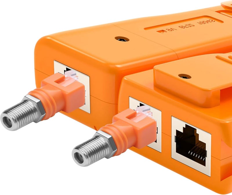 CERRXIAN F to RJ45 Converter Adapter 4 Pack RF Female to RJ45 Male Ethernet Coaxial Coupler Coax Adapters for Line Tester Orange - Image 3