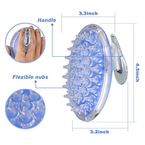 TailaiMei Anti Cellulite Massager Brush, Body Shower Scrubber for Cellulite Remover - Improve Circulation Fascia Muscle Release Brush(Blue) - Image 4