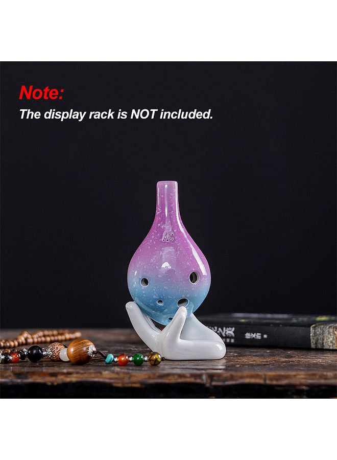 Generic 6 Holes Ceramic Ocarina Alto C Simple Starry Style Musical Instrument with Lanyard Music Score for Music Lover and Learner - Image 4