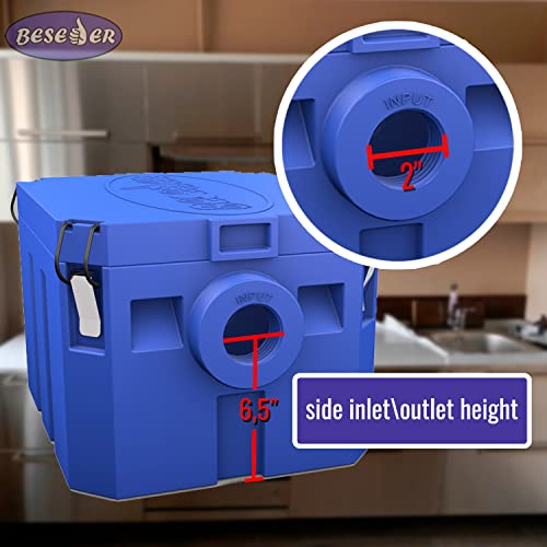 BESEDER Grease Trap plastic Interceptor 5 GPM (10 lb Capacity) Commercial Kitchen - Image 5
