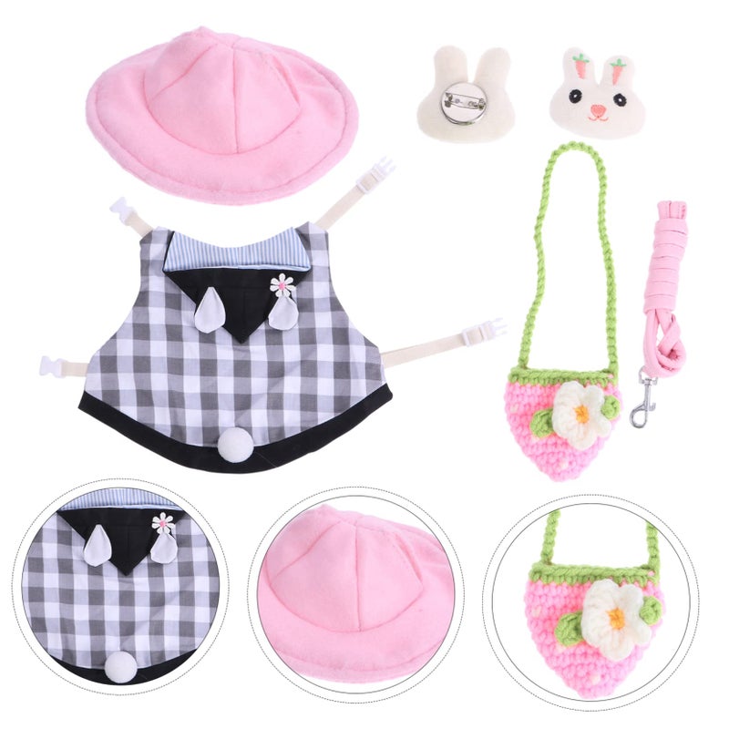 Pet Bunny Costume Set With Leash And Vest Comfortable Breathable For Outdoor Parties - Image 5