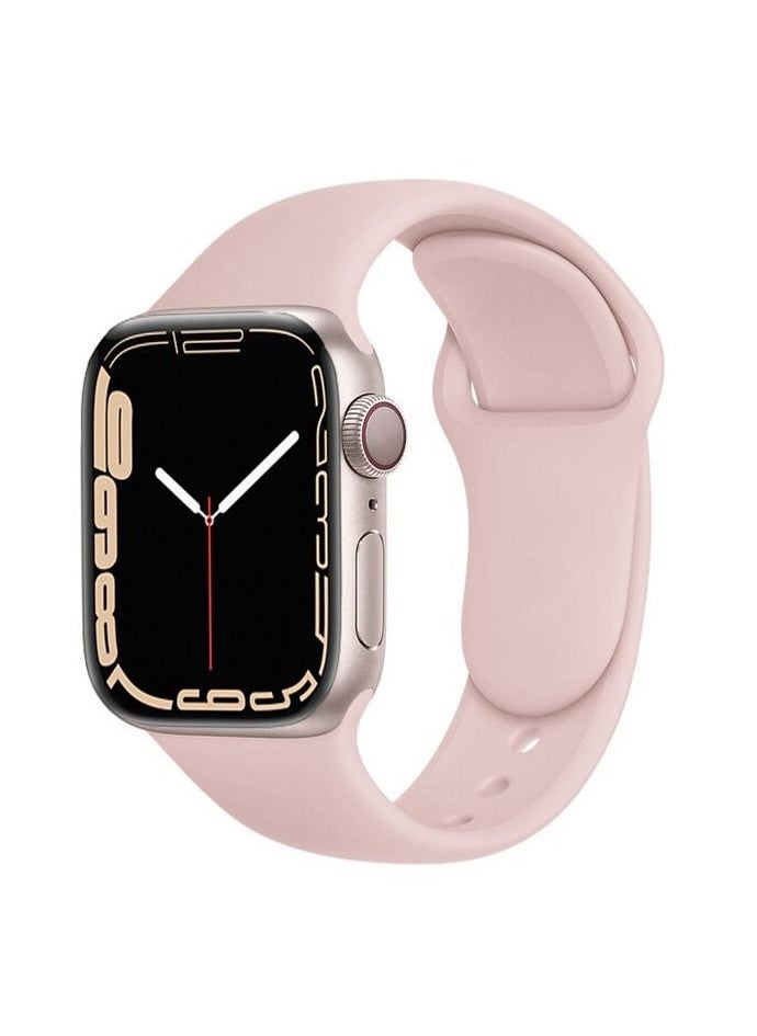 Generic - Apple Watch Band 45mm Soft Silicone Sport Band Replacement Wrist Strap Compatible for iWatch Apple Watch Series 7 (45mm) - Image 1