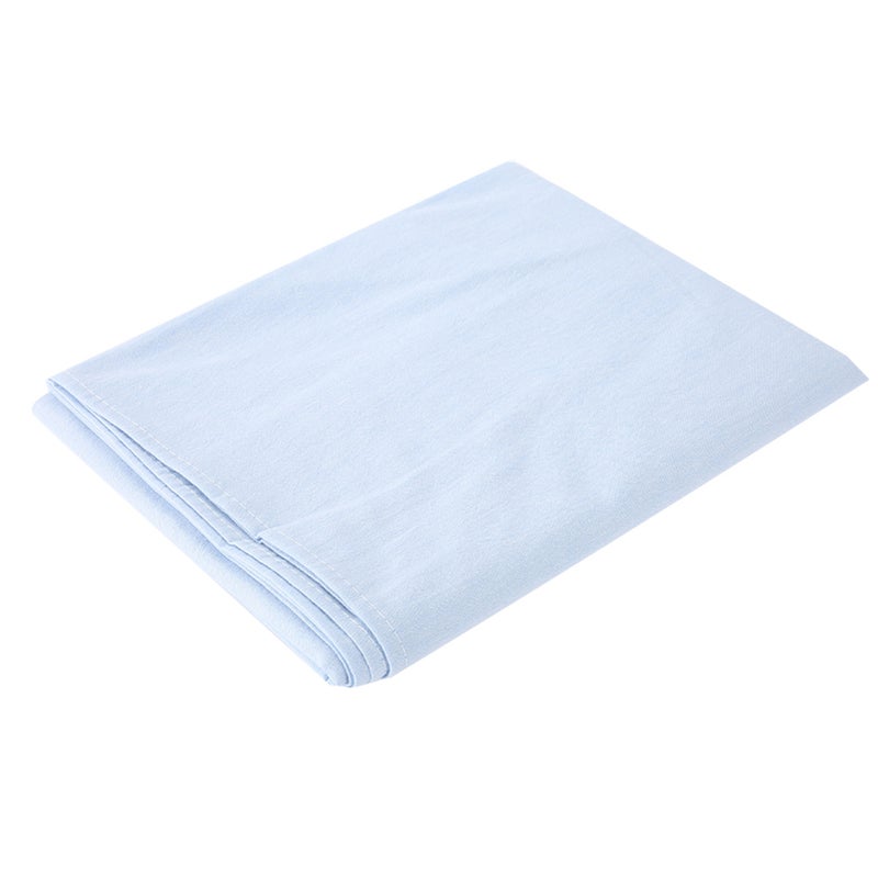 Beauty Salon Massage SPA Couch Cover Soft Cotton Bed Cover With Face Breath Hole Light Blue - Image 1