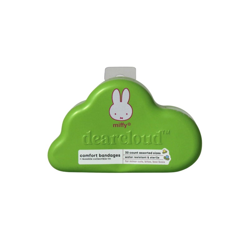 dearcloud Miffy Comfort Bandages with Reusable Tin â€“ 30 ct Waterproof Bandages â€“ Latex-Free, Hypoallergenic, Flexible Fabric Variety Pack for Kids & Adults (Jelly Toe Beans) - Image 1