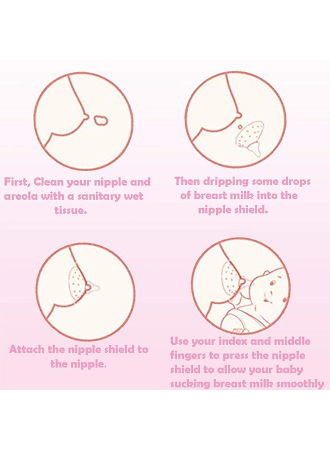 MXN 2 Pcs Nipple Shield with Carrying Case for Nursing Newborn - Premium Contact Nipple Cover for Breastfeeding with Latch Difficulties or Flat or Inverted Nipples Non-Toxic Nipple Extender for Breastfeeding, Flat or Inverted Nipple - Image 5