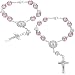 Frienda 2 Pcs Car Rosary for Rearview Mirror Saint Benedict Cross Car Mirror Hanger Rearview Auto Rosary Hanging Catholic Medal for Truck Bike Motorcycle Accessories DecorsPink - Image 2