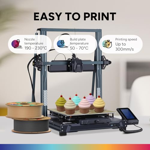 OVERTURE Matte PLA 3D Printer Filament 1.75mm, Matt Surface & Low Warping Filament 1kg Spool (2.2 lbs), Accuracy +/- 0.02 mm, Fit Most FDM Printers (Matte Light Brown) - Image 4