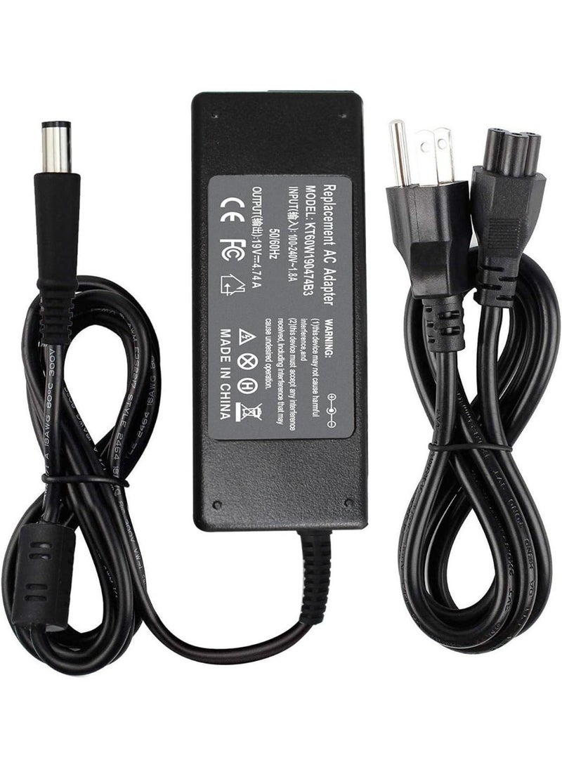 65W Power Adapter Charger For HP EliteBook 820 840 850 G1 G2 8440p 8460p, Probook 430 440 450 455 G1 G2 4430s 4530s 6470b 6570b, Pavilion DV7 DV6 DV5 DV4 DM4 G7 G6, Compaq Cq57 Cq58 Cq617.4 x 5.0MM - Image 1
