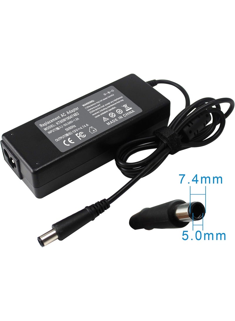 65W Power Adapter Charger For HP EliteBook 820 840 850 G1 G2 8440p 8460p, Probook 430 440 450 455 G1 G2 4430s 4530s 6470b 6570b, Pavilion DV7 DV6 DV5 DV4 DM4 G7 G6, Compaq Cq57 Cq58 Cq617.4 x 5.0MM - Image 2