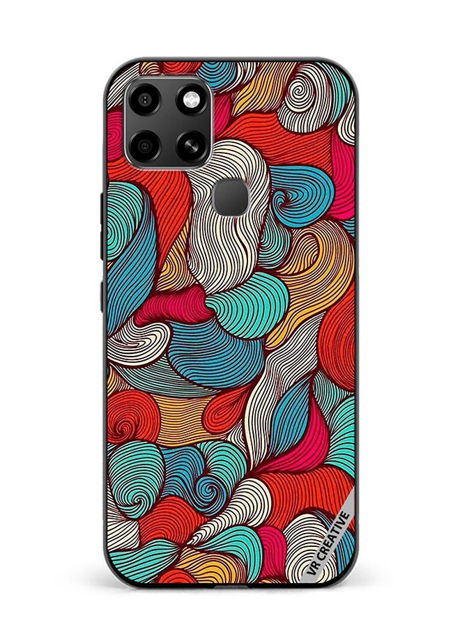 VR CREATIVE Protective Case Cover For Infinix Smart 6 Flower Design Multicolour - Image 1