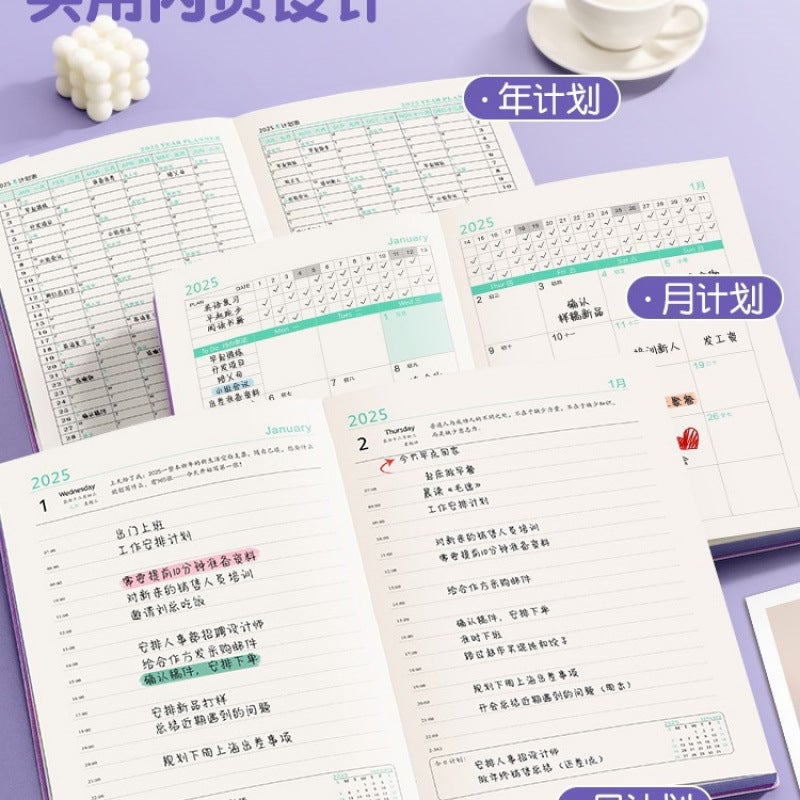 2025 Schedule New Daily Planner One Page Per Day Work Calendar Notepad Efficiency Manual A5 - Image 4