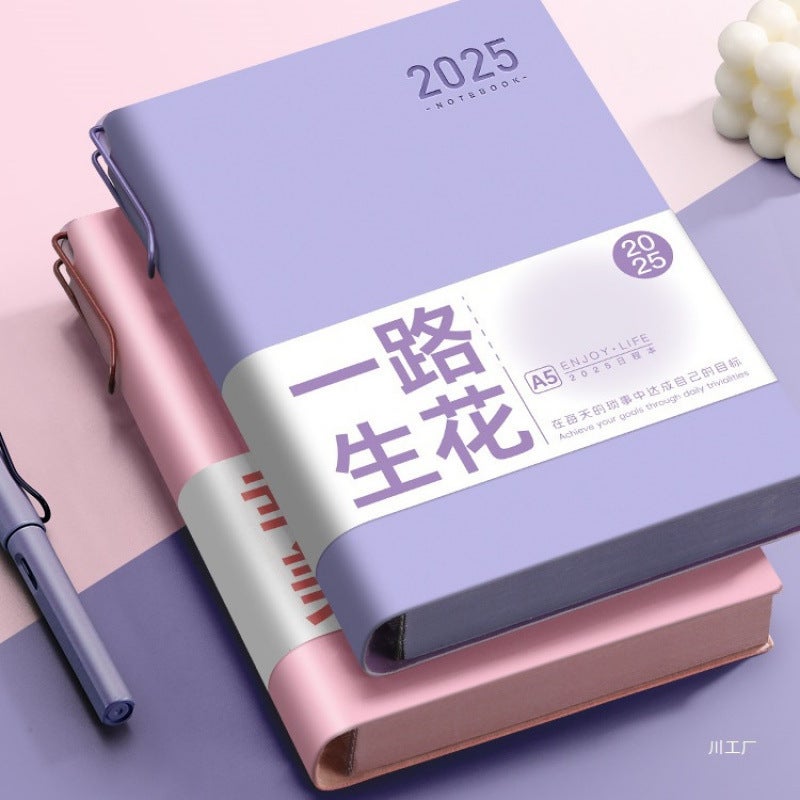 2025 Schedule New Daily Planner One Page Per Day Work Calendar Notepad Efficiency Manual A5 - Image 2
