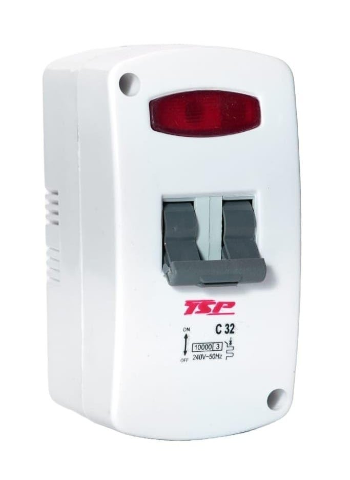 Generic Wingwon 32 Amp Electric Home Safe Mini Mcb With Enclosure White  - Image 1