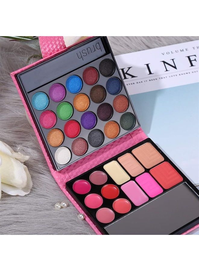 QiBest All in One Makeup Kit - 20 Eyeshadow, 6 Lip Glosses, 3 Blushers, 2 Powder, 1 Concealer, 1 Mirror, 1 Brush, Make Up Gift Set for Teen Girls, Beginners And Pros - Image 3