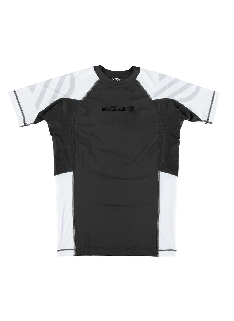 Sanabul  - Essential Short Sleeve Compression Shirt For Men | Mma Wrestling Jiu Jitsu Bjj Base Layer Rash Guard | Workout Men'S Compression Shirt (Large, White) - Image 1