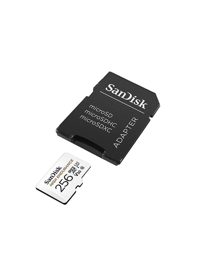 sandisk 256 GB High Endurance microSDXC + SD Adapter - for dash cams & home monitoring, up to 20,000 Hours, Full HD / 4K videos, up to 100/40 MB/s Read/Write speeds, C10, U3, V30 SDSQQNR-256G-GN6IA - Image 2