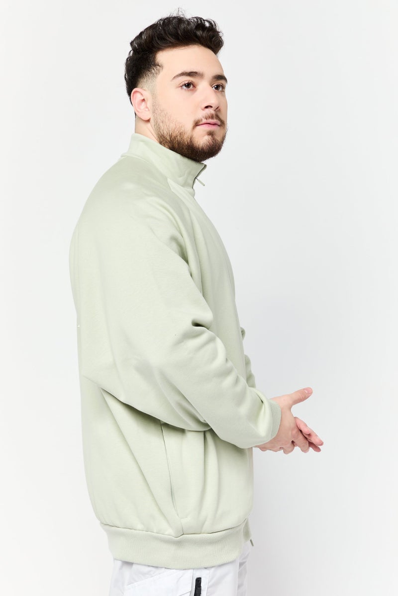 Adidas Men Sportswear Fit Long Sleeve Outdoor Jacket, Light Green  - Image 3