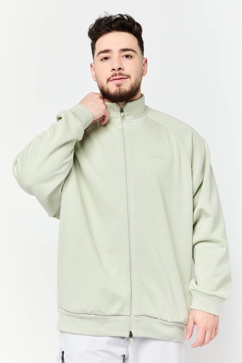 Adidas Men Sportswear Fit Long Sleeve Outdoor Jacket, Light Green  - Image 1