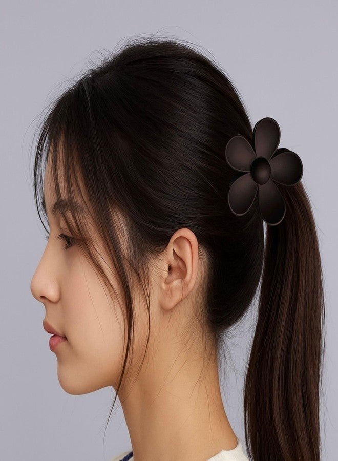 Luxelocks Pack of 6 pcs Hair Claw Clips Set, 6 Pieces, Matte Finish, large & medium Multiple Designs, Neutral Colours - Image 5