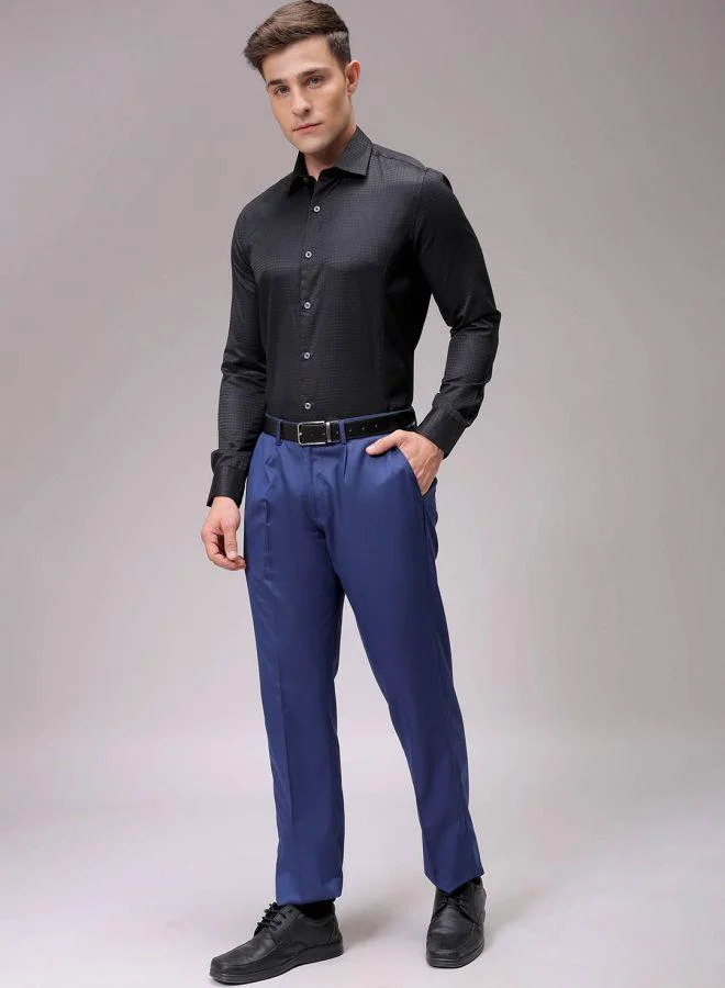 شركة المرآب الهندية Men Slim Fit Solid Full Sleeves Cutaway Collar Formal Shirt